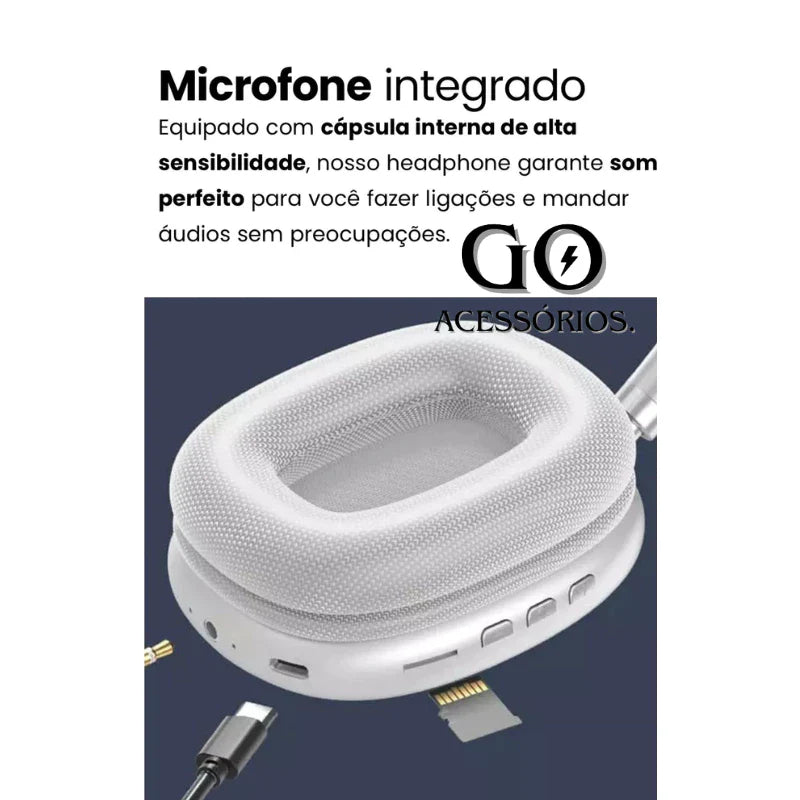 Fone de ouvido Bluetooth Sem Fio Headphone Bluetooth Recarregável P9 Air Top Casual Esportivo