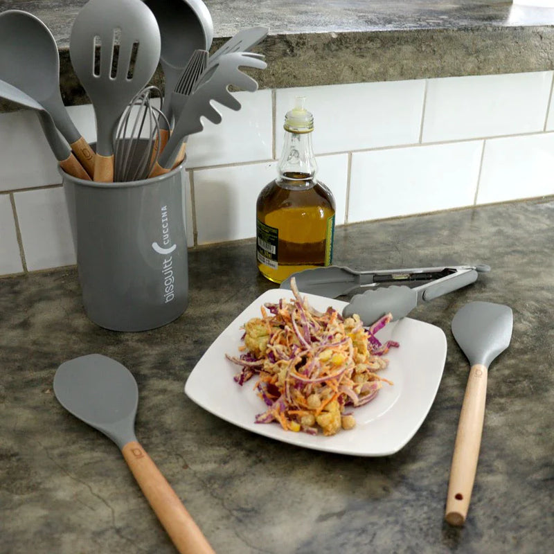 Kit De Utensílios Silicone Espátula Cozinha Biscuitt Cuccina 12 Peças