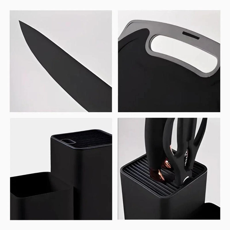 Kit Utensílios De Cozinha Jogo Completo 19 Peças - Preto